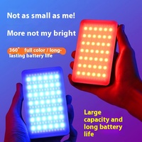 Lampe Annulaire LED RVB Mini Portable Rechargeable pour Selfie Téléphone avec 3 Niveaux de Luminosité en Plastique pour Photographie et Diffusion Vidéo