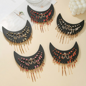 Juego de Aretes Geométricos de Aleación de Zinc, Joyería de Moda para Mujer, Regalo, Aretes para Fiesta - Product Image 1
