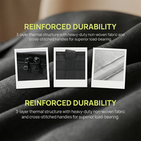Sac isotherme réutilisable extra large et robuste pour courses, grande capacité, design portable pour pique-nique et bouteilles