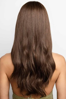 Perruque Lace Front Longue Ondulée Naturelle Brune avec Raie Latérale, 100% Cheveux Humains, Idéale pour Usage Quotidien Féminin
