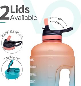 Bottiglie d'Acqua Motivazionali da 74 Oz con Indicatore Orario, <span class=keywords><strong>Borraccia</strong></span> da Mezzo Gallone per Bere, Borracce Sportive Senza BPA con Logo Personalizzato - Product Image 4
