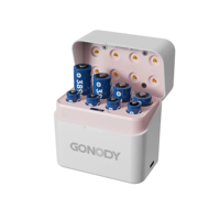 Chargeur intelligent pour piles Li-Ion/NiMH AA et AAA avec indicateur de charge LED, support de charge 1,5 Volt