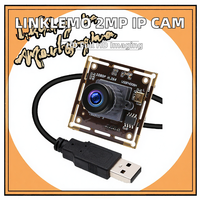 Linklemo 2.0MP 高清迷你网络摄像机模块 WiFi H.264 32x32mm (长x宽) NVR 存储 0.001Lux 镜头 120 度广角 适用于办公室