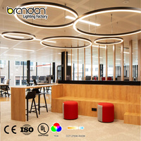 Nouveau Lustre LED Circulaire Minimaliste à Suspension Centrale, Réglable en Puissance, CCT, Télécommande, Finition Dorée