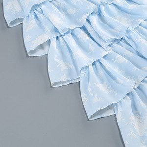 Elegante stile floreale estivo in stile vacanza al mare, lunghezza del pavimento, abito in stile italiano adatto per le vacanze al mare ogni giorno - Product Image 5