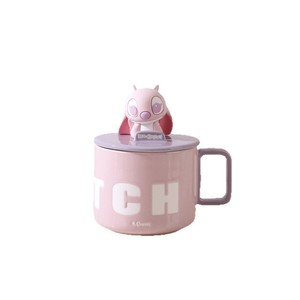 Ensemble de tasses à café en céramique <span class=keywords><strong>Disney</strong></span> Stilwell, grande tasse à ventre rond, haute valeur esthétique, avec couvercle, cadeau d'anniversaire et cadeau d'accompagnement - Product Image 5