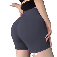 Shorts de yoga taille haute sans coutures, effet push-up fessier, longueur 3/4, pour la course et le fitness