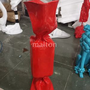 Scultura calda all'ingrosso della caramella della vetroresina della resina di alta qualità della decorazione della casa di vendita all'ingrosso della fabbrica - Product Image 1