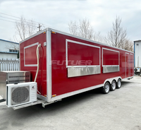 Camion de restauration entièrement équipé avec toilettes pour la vente de burgers, de grillades et de restauration rapide