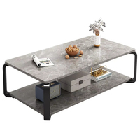 Table basse moderne et simple, table de luxe légère avec pieds en fer, meubles de salon, petit appartement, style nordique