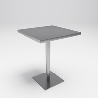 Table de bar personnalisée en acier inoxydable, table de cantine moderne, mobilier de cantine, table à manger en acier inoxydable