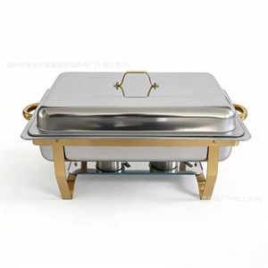 Réchaud rectangulaire portable en acier inoxydable pour buffet, chauffe-alcool pour restaurant, hôtel, banquet - Product Image 3