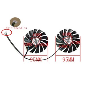 พัดลม GPU 970 GTX 95มม. PLD10010S12HH 6PIN สำหรับ MSI <span class=keywords><strong>GTX970</strong></span> GeForce GTX 970พัดลมคู่สำหรับเล่นเกม - Product Image 6