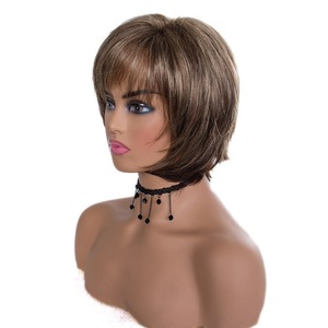 วิกผมลอนสั้นหลินยี่ 048 สีเปียโน วิกผมทรงสวยสไตล์มิส - Product Image 4