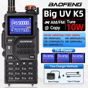 Bộ đàm cầm tay Baofeng K5 Plus 10W chính hãng, bán chạy nhất, sử dụng được hai băng tần VHF/UHF, dành cho liên lạc đường dài ngoài trời - Product Image 1