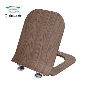 <span class=keywords><strong>Tapa</strong></span> de Inodoro Cuadrada Moderna Ultrafina de MDF Mate con <span class=keywords><strong>Bisagra</strong></span> de Aleación de Zinc - Product Image 3