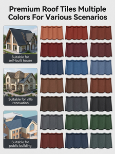 Tuile de <span class=keywords><strong>toiture</strong></span> en acier revêtu de pierre pour exportation usine, installation facile, tôle de <span class=keywords><strong>toiture</strong></span> Galvalume, réduction des coûts de construction totaux - Product Image 5