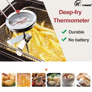 Thermomètre analogique 0-300°C pour friture, cuisine, barbecue, confiserie, en acier inoxydable, outil de mesure de température - Product Image 3