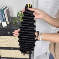 Extensions de cheveux humains vietnamiens bruts de qualité supérieure, grade 12A, double trame, cuticules alignées, ondulations profondes
