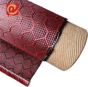 Hot selling 3K 240gsm Honeycomb Hexagon Carbon Fiber Fabric Cloth Materials