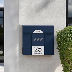 Boîte aux lettres murale de style européen moderne pour jardin extérieur, plaque personnalisée avec nom et adresse, en acier inoxydable, étanche, antivol, pour lettres et courrier - Product Image 1