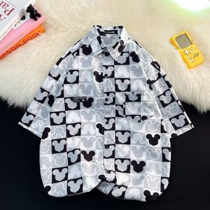 วินเทจ<span class=keywords><strong>ดอก</strong></span><span class=keywords><strong>ทานตะวัน</strong></span>ฮาวายการท่องเที่ยวน่ารักสไตล์ฮ่องกงหลวมลําลองผู้ชายและผู้หญิงแขนสั้นเสื้อดอกไม้แยกส่วน - Product Image 5