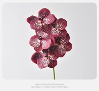 Anggrek Phalaenopsis Artifisial Famiz Cross-border New Arrival, Dekorasi Rumah & Hotel, Cetak 3D, Tangkai Tunggal, Bahan PU