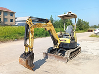 Mini-excavatrice sur chenilles Yanmar d'occasion, 90% neuve, modèle 2013, 2500 heures, 3 tonnes, moteur, boîte de vitesses et pompe japonais pour rapport