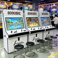 Mesin Arcade Pertarungan Retro 32 Inci yang Dapat Disesuaikan dengan 8 Tombol Joystick, Dioperasikan dengan Koin, Berbahan Logam, Spanyol