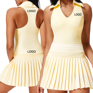 Ensemble de tennis OEM pour femme, 2 pièces, jupe imprimée ajustée, séchage rapide, anti-humidité, respirant, grandes tailles - Product Image 1
