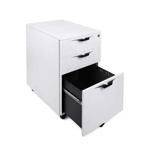 High Quality Office Furniture Standard Size 3 Drawers Metal Mobile Pedestal In Discount
