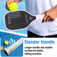 Mini raquette de pickleball en fibre de carbone sablée 16 mm pour entraînement et événements, zone de frappe Sweet Zone