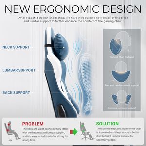 Chaises <span class=keywords><strong>de</strong></span> jeu pour ordinateur <span class=keywords><strong>de</strong></span> haute qualité, réglables en hauteur, sièges pour joueurs avec 4 ventilateurs <span class=keywords><strong>de</strong></span> refroidissement, mousse moulée, cuir synthétique - Product Image 6