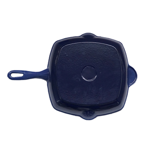Poêle à griller en <span class=keywords><strong>fonte</strong></span> <span class=keywords><strong>émaillée</strong></span> de 27 cm, poêle à frire pour steak, wok à viande rayé, adapté à divers types de cuisinières - Product Image 6