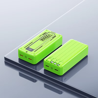 Portable Power Station Power Bank Vent Charge Blanc Li-polymère Batterie 20000mAh 22.5W Éolienne Industrielle 3-en-1 Rapide