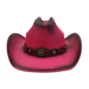 Sombrero de Paja Unisex J360 Estilo Vaquero - Sombrero de Sol de Ala Ancha para Uso en Exteriores, Pesca, Viajes y Fiestas - 56-58CM - Product Image 3