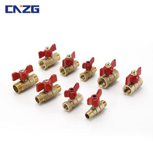 Mini-vanne à boisseau sphérique pneumatique tout cuivre, double poignée papillon interne à 2 points, poignée droite externe à 4 points, interrupteur double - Product Image 6