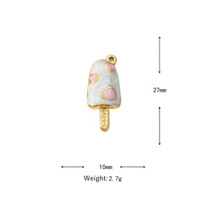 <span class=keywords><strong>INSHot</strong></span> Colgante de Acero Inoxidable FASCM-53 con Diseño de Caramelo de Dopamina, Helado y Donut, Abalorios de Diseño Moderno para Collar, Pendientes y Regalo de Fiesta - Product Image 6