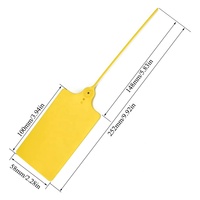 250mm remorque tirer serré sécurité en plastique joint étiquette serrure jaune vert camion autobloquant sécurité joint en plastique