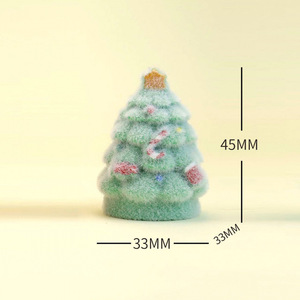 Ornements de Noël floqués Ertong Mini, 10 couleurs, accessoires de bijoux DIY, décorations artistiques rétro - Product Image 3