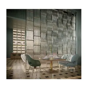 Decorative fusing hot melt glass partition for living room