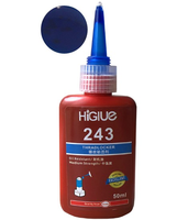 Fixateur de filetage anaérobie résistant à l'huile, mastic bleu, force moyenne, 50 ml