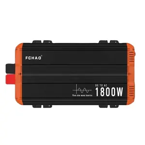 Gratis pengiriman Inverter gelombang sinus 12V DC ke 120V AC konverter untuk rumah, RV, truk, Off Grid Inverter surya Remote LCD