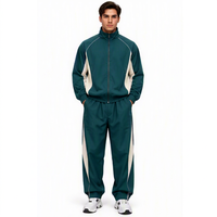 Ensemble de jogging pour hommes, ensemble deux pièces, veste en coton matelassée à fermeture éclair et pantalon de jogging, ensemble de survêtement en coton personnalisé pour hommes