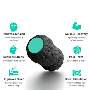 Crazy Fit Massage CE ROHS Foam Roller Ball Therapy Massage Double Peanut <b>Vibrating</b> Electric Massage Roller Ball - Product Image 3