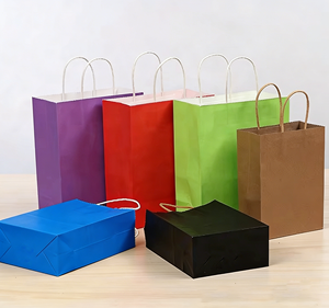 Sacs en papier kraft personnalisés avec poignée et logo imprimé pour restaurants, boutiques de vêtements, idéaux pour la publicité et l'emballage de chaussures - Product Image 4