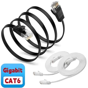 Câble Ethernet plat Gigabit CAT6 1000Mbps RJ45 UTP cordon de raccordement LAN CAT 6 câble réseau pour ordinateur routeur ordinateur portable 0.5M-50M