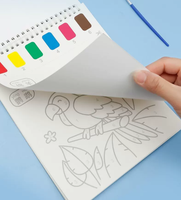 Livre de coloriage et de peinture à l'aquarelle écologique sur le thème du trafic, sans dégâts, en papier artistique pour les tout-petits et les enfants de 1 à 8 ans, cadeau d'anniversaire
