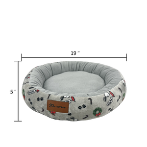 Gran oferta, camas de felpa baratas para dormir para mascotas, relleno de algodón PP para perros, patrón sólido con Material de fibra polar - Product Image 6