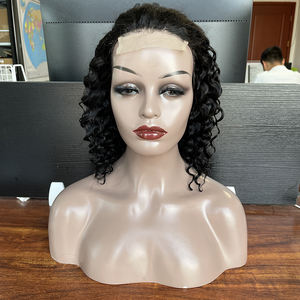 Perruque avec Lace Frontal Wig naturelle du cambodge brut, cheveux courts, 100%, avec Closure, sans colle, emmêlé, avec Lace HD, pour femmes noires - Product Image 1